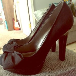 G by Guess black suede heels